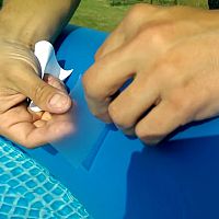 Puhafalú medence foltozása